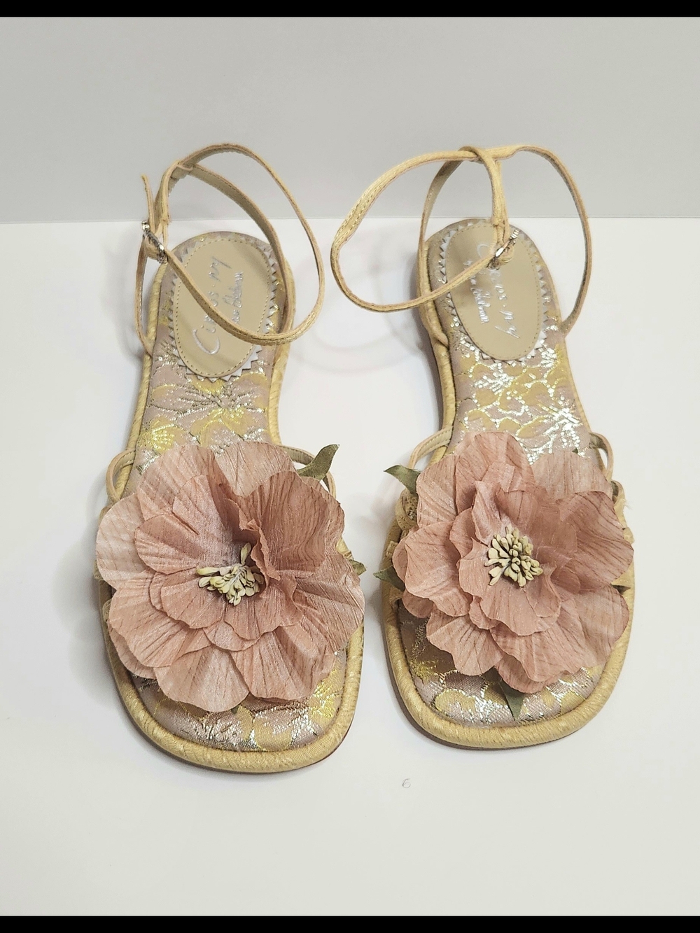 Women’s Floral Ankle-Strap Sandals